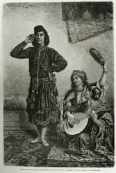 Mesopotamie dancer and musicians, in Saint Jean d