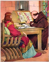Charlemagne Talking to Alcuin