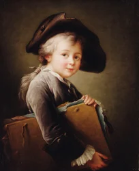 A Young Boy Holding a Portfolio, 1760