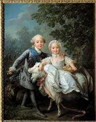 Portrait of Charles Philippe of France and His Sister Madame Clothilde