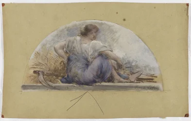Sketch for the Hôtel de Ville Dining Room in Paris, Harvest or Summer