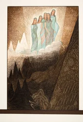 Oceanides, Illustration from Prometheus Bound by Aeschylus, pub. 1941