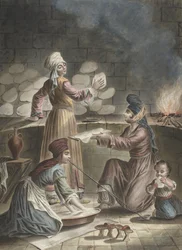 Turkish Women Bake Bread
