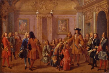 First Ennoblement of the Knights of the Order of Saint-Louis by Louis XIV in Versailles on 8 May 169