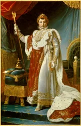 Full-length portrait of Napoleon I in Coronation robes (1769-1821) Emperor of the French