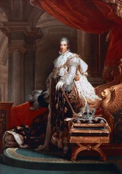 Portrait of Charles X in holy garments of Bourbon, Count of Artois