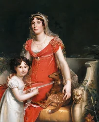 Portrait of Princess Elisa Bonaparte with her daughter (detail)