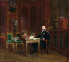 Louis XVIII in his Study at the Tuileries
