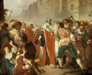 The Guard of Seals Mathieu Mole resisting during the day of the barricades