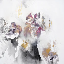 Abstract Golden Blooms
