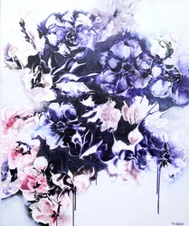 Dark Floral Cascade