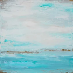 Turquoise Horizon Abstract