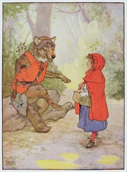 Little Red Riding Hood and the Wolf, illustration from 