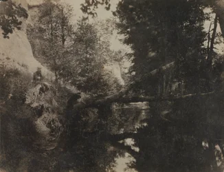 Landscape with Seated Figure on Stream Bank