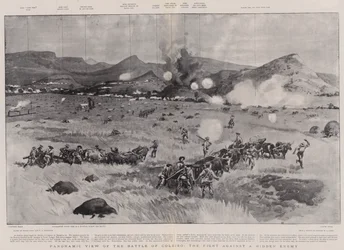 Panoramic View of the Battle of Colenso, the Fight against a Hidden Enemy
