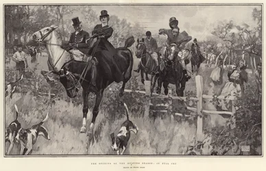 The Opening of the Hunting Season, in Full Cry