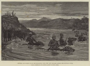General Sir Evelyn Wood Reconnoitring with the 15th Hussars across the Buffalo River
