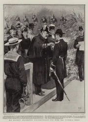 His Majesty Decorating Sub-Lieutenant Guy with the Victoria Cross
