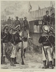 The Grand Review of British Troops at Cairo, Ladies of the Harem going to the Review