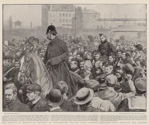 The Return of Heroes of Colenso to Portsmouth, Bugler Dunn carried Shoulder High through the Streets