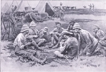 Tired Soldiers Enjoying a Rest, from After Pretoria: The Guerilla War