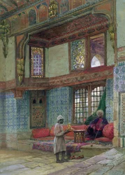 Recess in the reception room in the house of the Mufti Sheik El Mahadi, Cairo