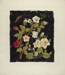Handmade Flowers on Black, 1935-1942.