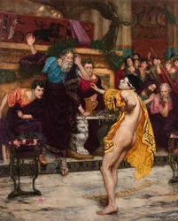 The Greek Runner Ladas Falling Dead as He Goes to Receive His Crown at Olympia