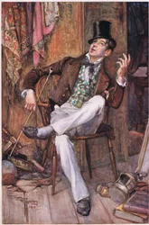 Mr Swiveller Leaned Back in His Chair with His Eyes Fixed on the Ceiling, and Occasionally Pitching His Voice to a Needful Key, c.1920