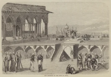 The Interior of the Fort at Agra