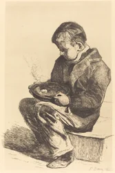 Boy Eating Soup