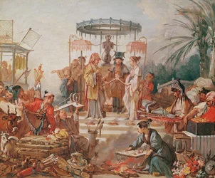 A Chinese Marriage, study for a tapestry cartoon