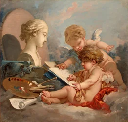 Cupids. Allegory of Painting
