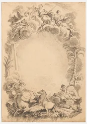 Design for an Escutcheon in Honor of William Earl Cowper (ca. 1665-1723)