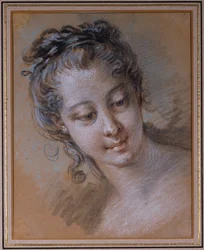 Head of a Young Girl, Looking Down to the Right