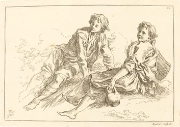 Reclining Shepherd Boys