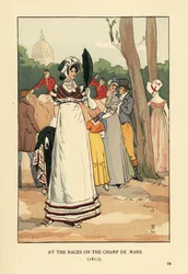 Fashionable Woman at the Horse Races on the Champ de Mars