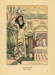 Fashionable woman in front of Vigier
