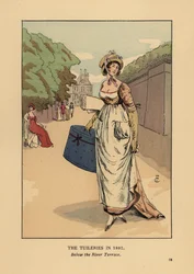 Strolling in the Tuileries, below the river terrace