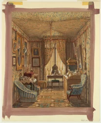 Interior of a Dressing Room with Tented Ceiling, 1848