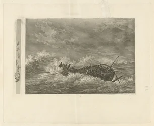 Stormy Sea with Sinking Ship