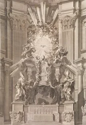 Cathedram S. Petri in interiore templi fronte...Plate 41 from the Album 