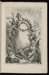Cartouche with Armorial Trophy, Book of Cartouches for Different Uses