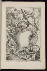 Cartouche with a Genius, Book of Cartouches for Different Uses
