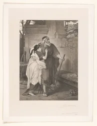 Blind Oedipus Led by Antigone