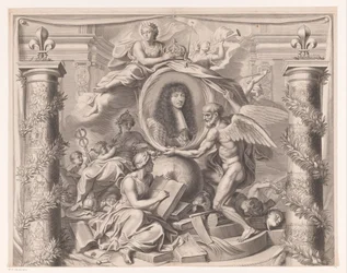 Allegorical Portrait of Louis XIV (upper part)