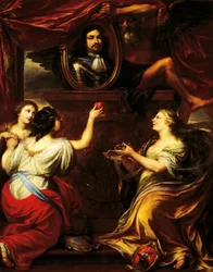 Parma, Piacenza and Castro in front of Ranuccio II Farnese