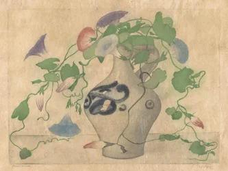 Bindweed in an Earthenware Jug