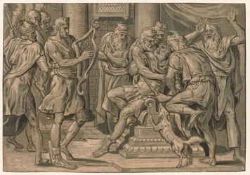 David Playing the Harp before Saul, 1555