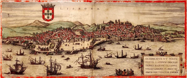 View of Lisbon and Tagus River From: Civitates Orbis Terrarum, 1572